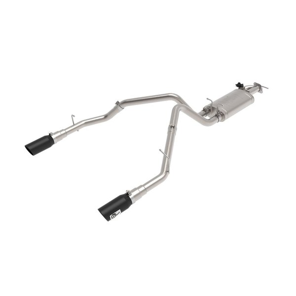 Afe Stainless Steel, With Muffler, 3 Inch Pipe Diameter, Dual Exhaust With Dual Exits, Rear Exit, 5 Inch 49-32081-B